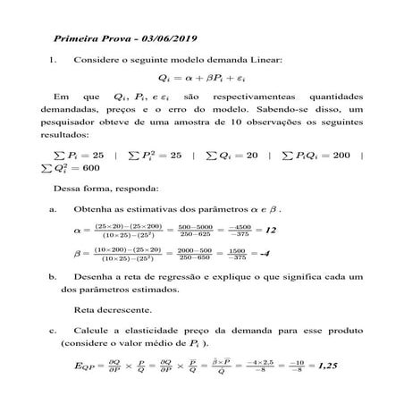 Gabarito prova 1 | PDF
