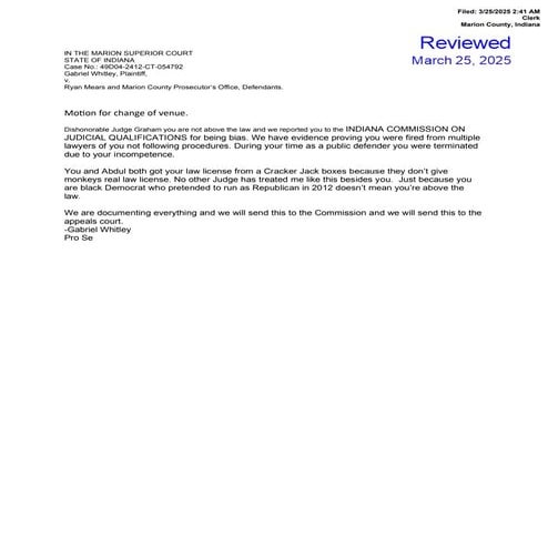 Soon to Be Convicted Felon Gabe Whitley Calls  Black Judge A Monkey