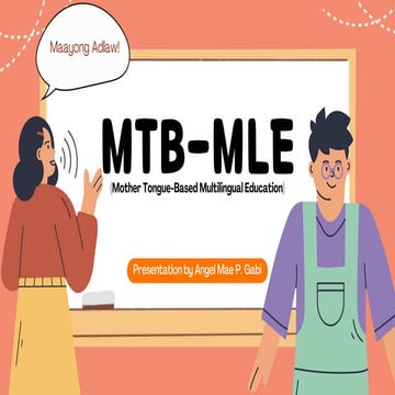 Mother Tongue-Based Multilingual Education in the Philippines | PDF