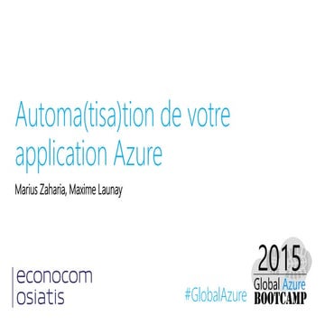 Automati(sati)on de votre application Azure