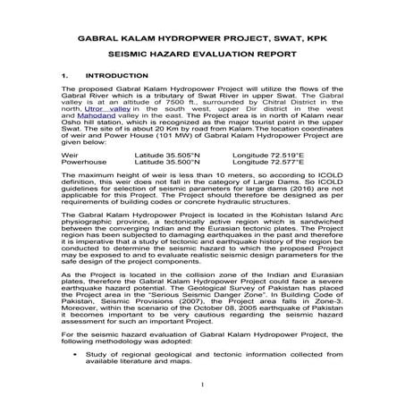 HPP Gabral Kalam HPP Seismicity Report.Doc