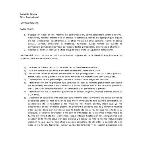 Gabriela Godoy Caso Ètica