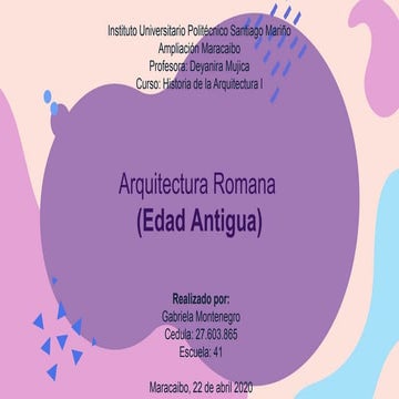 Gabriela montenegro arquitectura romana