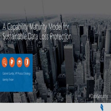 Gabriel Gumbs - A Capability Maturity Model for Sustainable Data Loss Protection