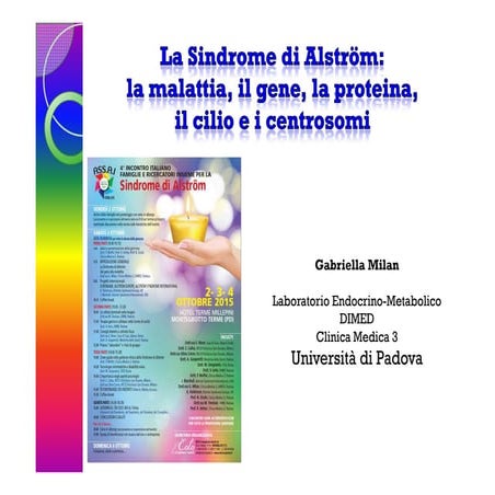 Sindrome di Alström - Relazione di Gabriella Milan 