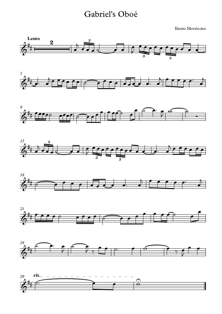 Gabriel's oboe oboe