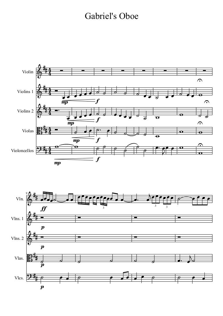Gabriels oboe for_strings_and_violin_solo
