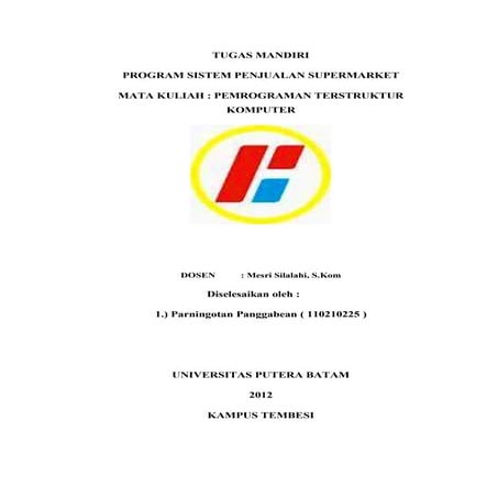 Program Penjualan Supermarket