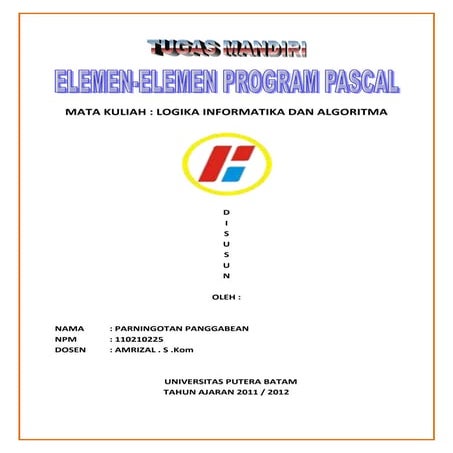 Elemen-Elemen Program Pascal