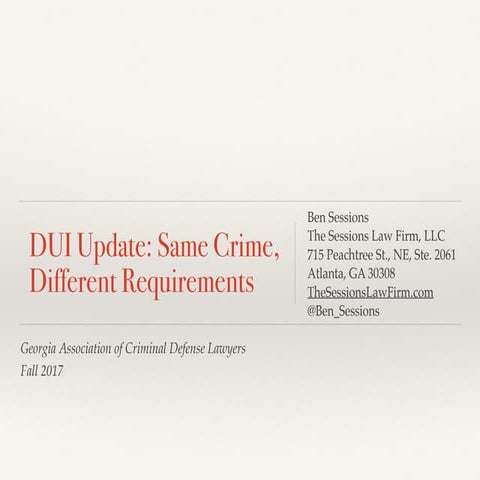 What's new in DUI law in 2017?