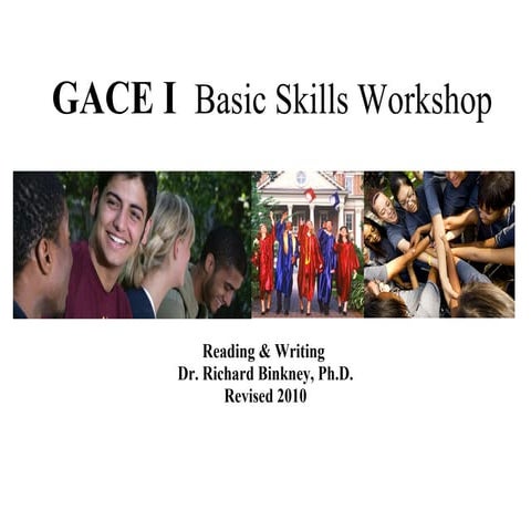GACE I -  Basic Skills Workshop