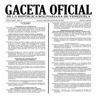 Gaceta oficial número 40.948