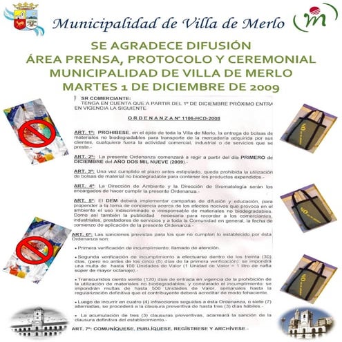 Gacetilla Municipal 1 De Diciembre