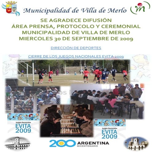 Gacetilla Municipal 30 De Septiembre