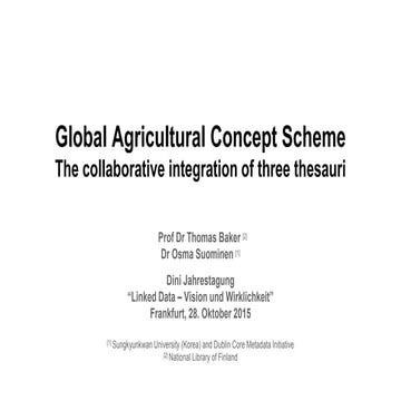Global Agricultural Concept SchemeThe collaborative integration of three the...