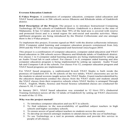 Gadchiroli project  a summary