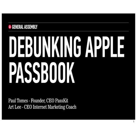 Debunking Apple Passbook