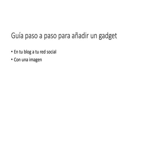 Añadir un Gadget en HTML en Blog