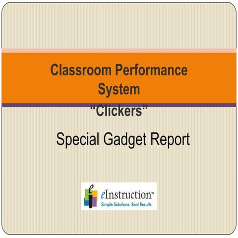 Gadget report power point