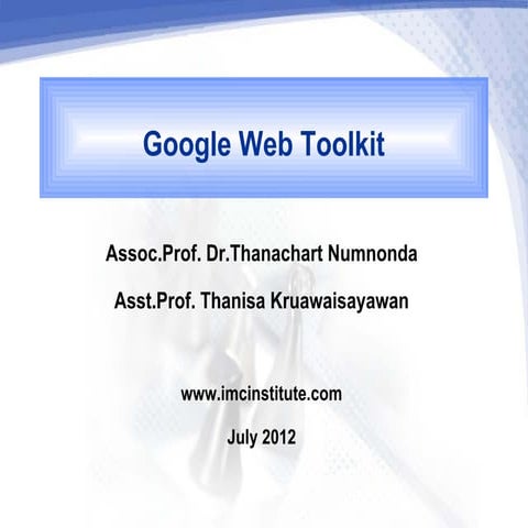 Java Web Programming on Google Cloud Platform [3/3] : Google Web ...