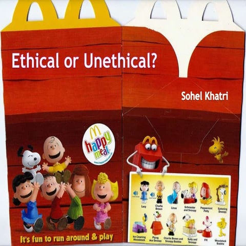 McDonald Marketing (Ethical or Unethical)