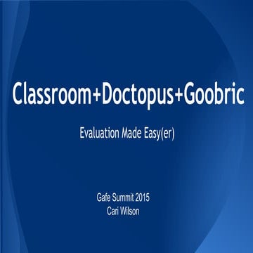 Google Classroom + Doctopus + Goobric