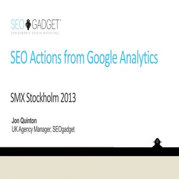 Google Analytics for SEO
