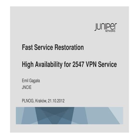 PLNOG 9: Emil Gągała - Fast Service Restoration 