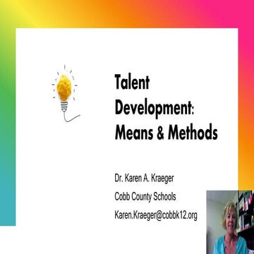 GAGC21 Talent Development Model & Methods: K_Kraeger