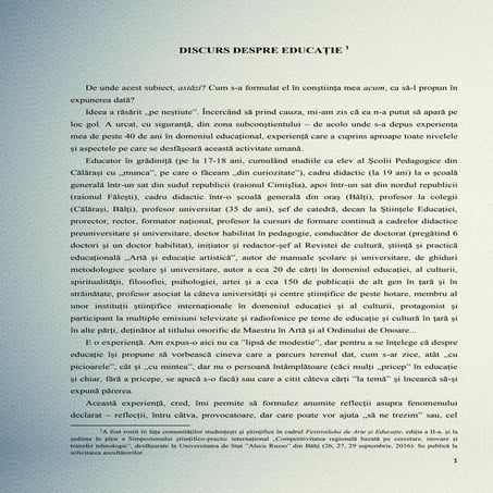 Discursul Domnului Rector Ion Gagim