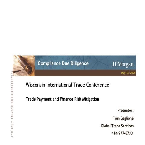 Trade Payment &amp; Finance Risk Mitigation