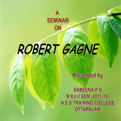 Gagne's theory on learning and instruction