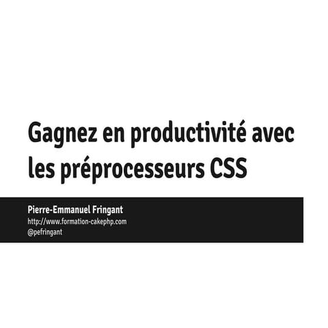 Gagnez en productivité grâce aux préprocesseurs css