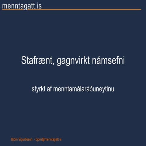 Gagnvirkt námsefni