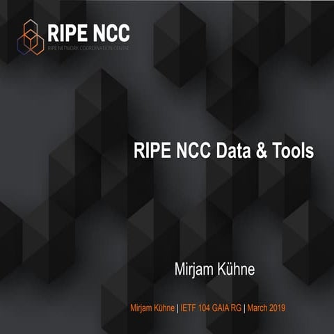RIPE NCC Data and Tools