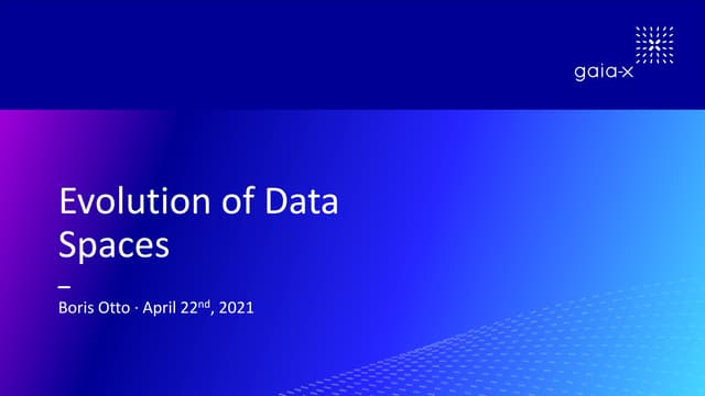 Evolution of Data Spaces