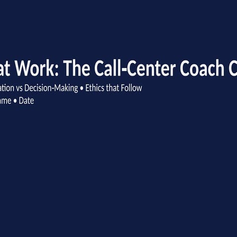 Call Center and AI: How Implement Ai and Ethics that Follow