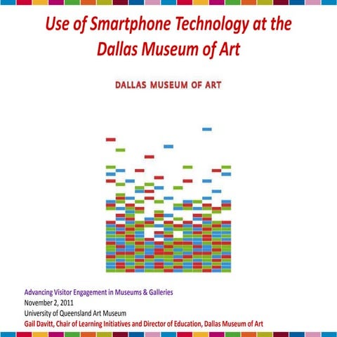 Use of the Smartphone at Dallas Museum of Art - by Gail Davitt