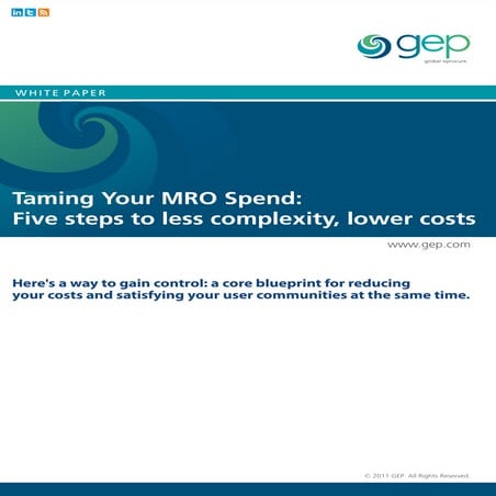 White Paper: Gain control over your complex MRO procurement