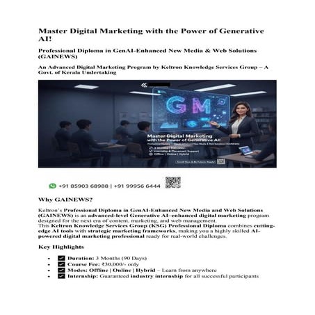 Advanced Level Digital marketing Course by Keltron