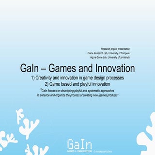 GaIn - Games in Innovation
