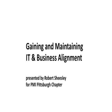Gaining and Maintaining IT & Business Alignment.pptx