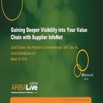 Gaining Deeper Visibility into Your Value Chain with Supplier Infonet
