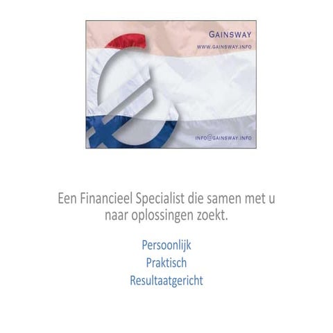 Gainsway Persoonlijk Praktisch Resultaatgericht