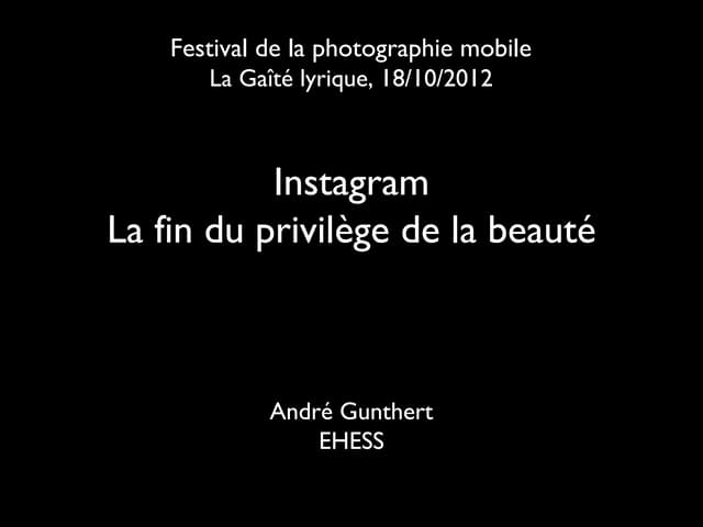 Instagram, privilege de la beauté