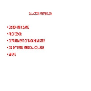 Galactose metabolism 