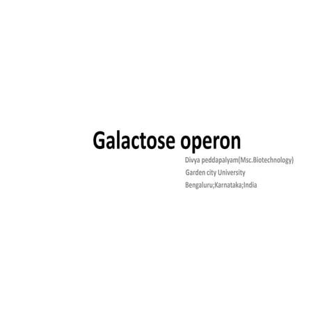 Galactose operon slide share