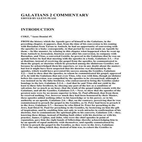 Galatians 2 Commentary Pdf