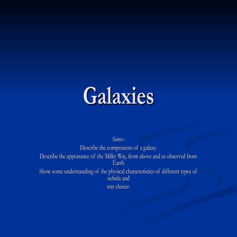 Galaxies - a GCSE Astronomy revision PowerPoint