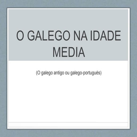 Galego antigo